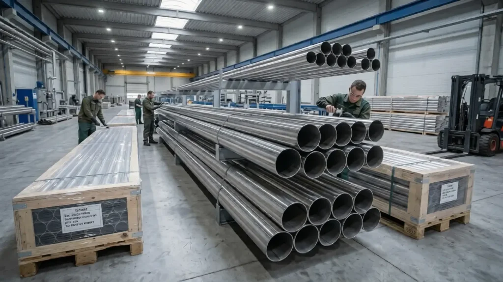 stainless steel tubes passivated surface after oxide scale removal export ready